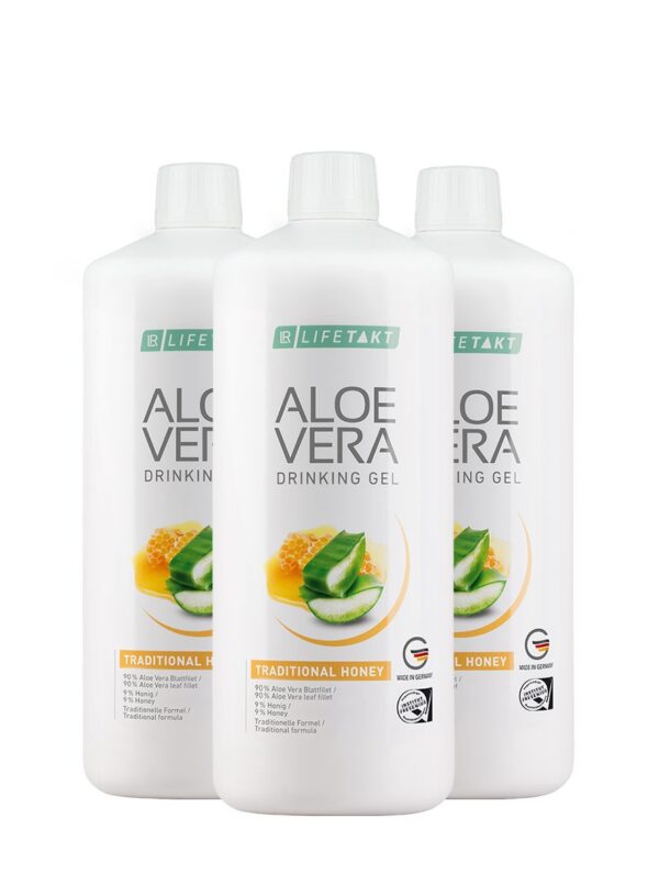 Aloe Vera Drinking Gel au miel en pack de 3